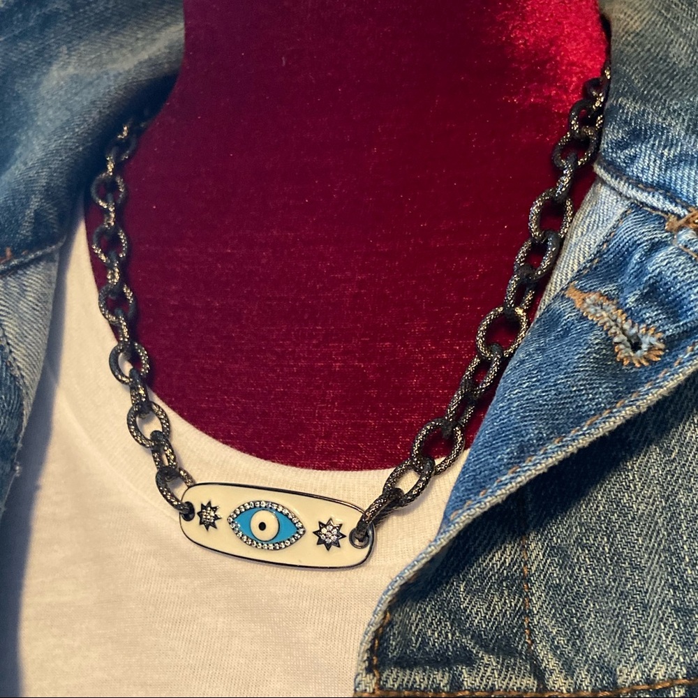 Evil eye chain necklace.